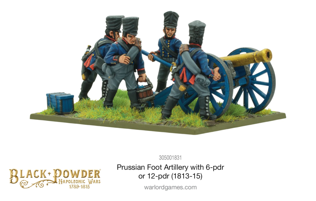 Black Powder Napoleonic Prussian Foot Artillery with 6- or 12-pdr (1813-15)
