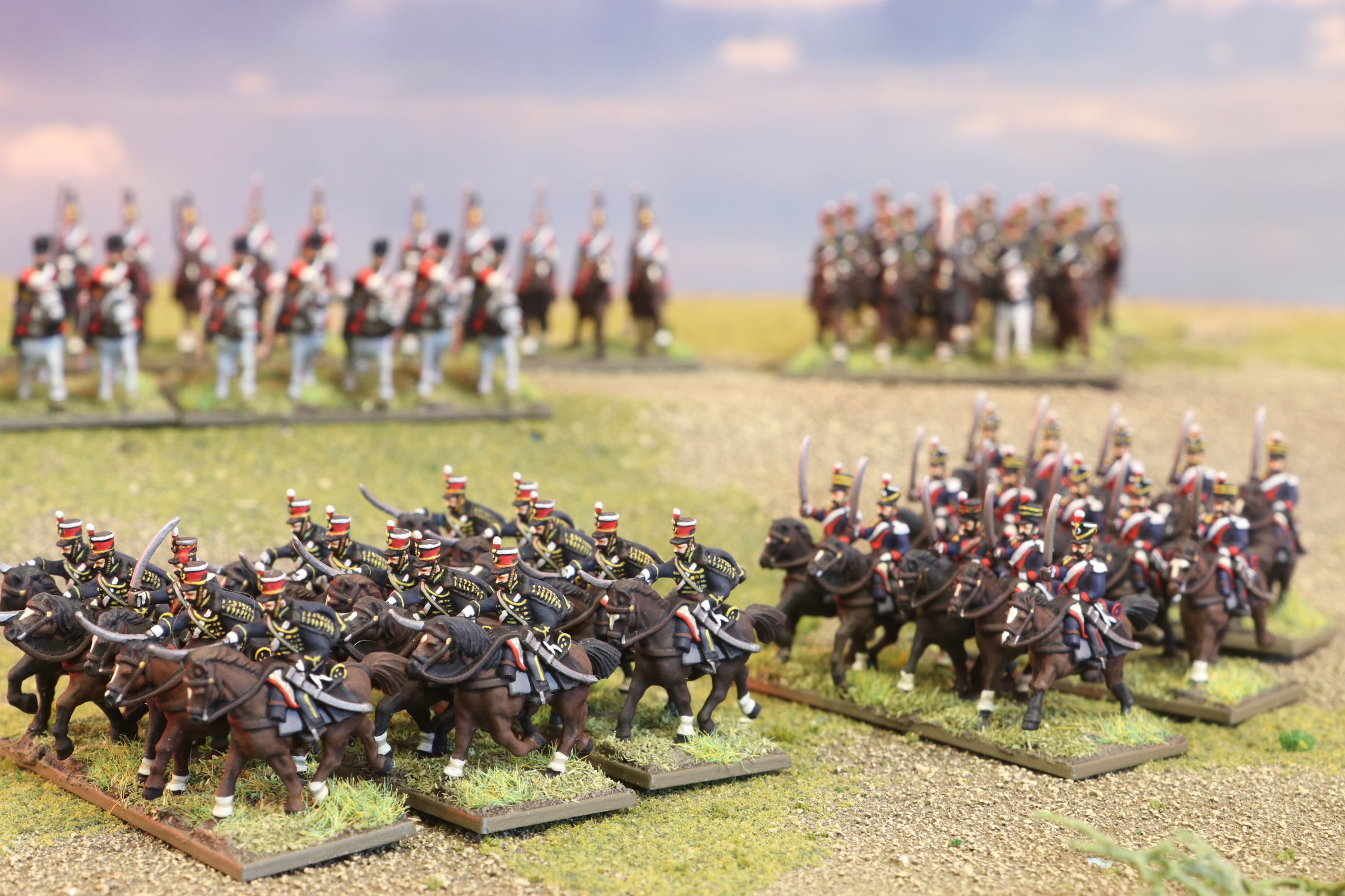 British heavy cavalry Tin Soldier the Napoleonic Wars. Waterloo 54 mm 