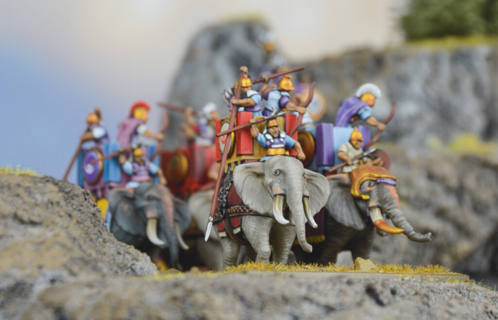 Hail Caesar Epic Battles - Hannibal's war elephants cross the Alps.