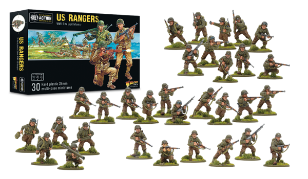 The New Plastic Bolt Action US Rangers Boxed Set from Warlord Games