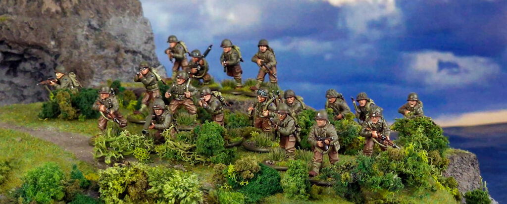 Bolt Action - US Rangers crest the clifftop and surge towards enemy positions.