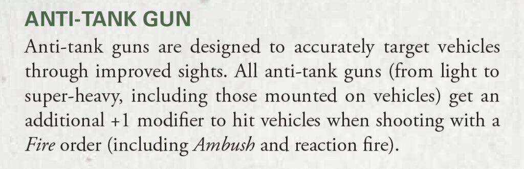 Bolt Action Third Edition Special Rules - Anti-Tank Gun