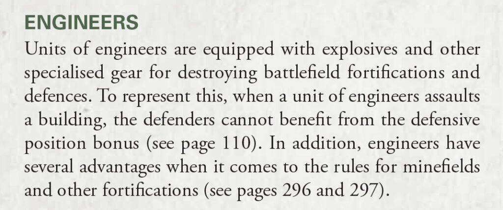 Bolt Action Third Edition Special Rules - Engineers