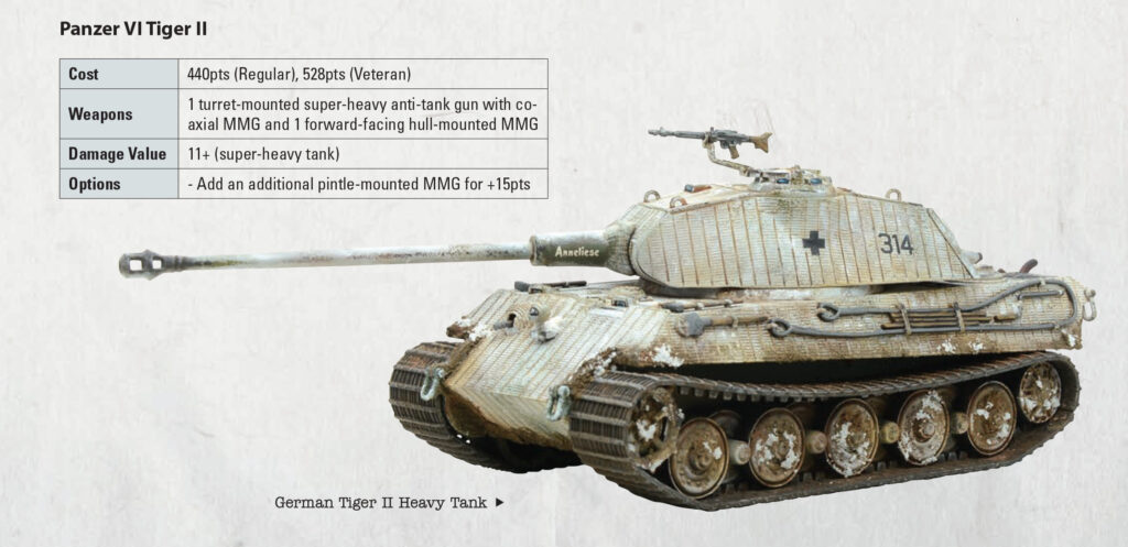 Bolt Action: Third Edition by Warlord Games, Panzer VI Tiger II Unit Profile