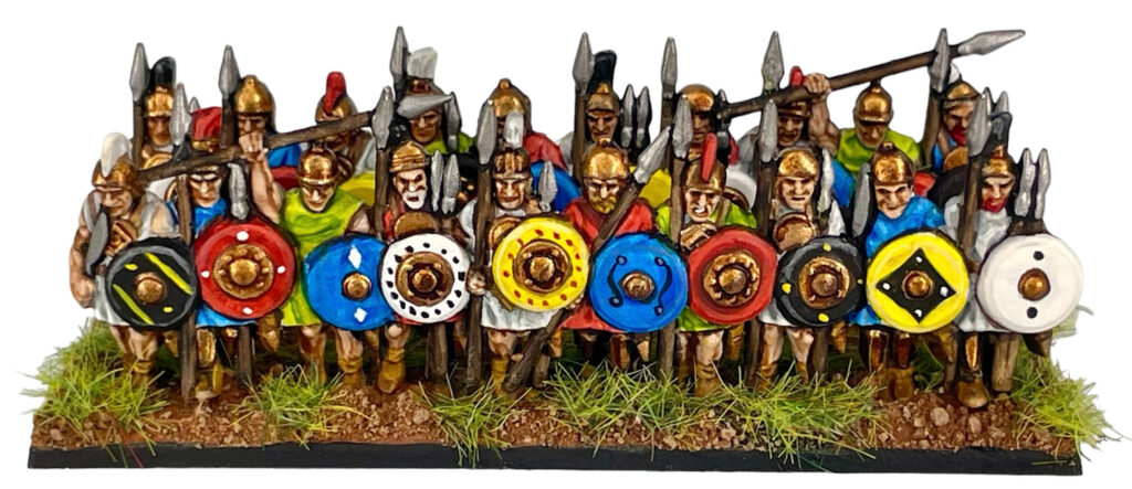 Hail Caesar Epic Battles - Celtiberian Painting Guide by Paul Mackay,  Finished Stand of Miniatures