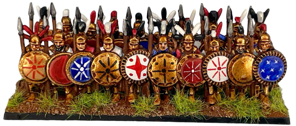 Hail Caesar Epic Battles - Allied Italian Painting Guide by Paul Mackay,  Finished Stand of Miniatures