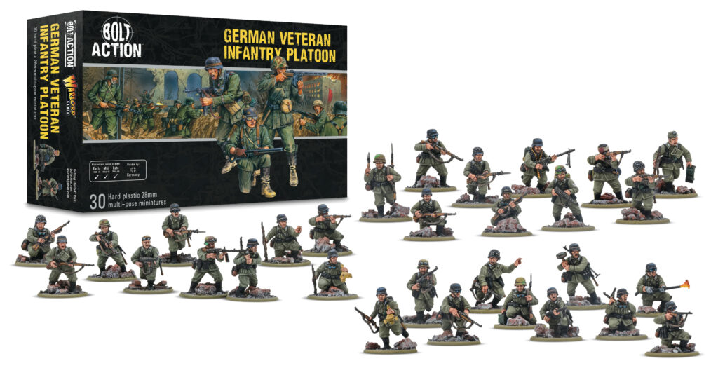 Bolt Action by Warlord Games - German Veteran Infantry Platoon Boxed Set