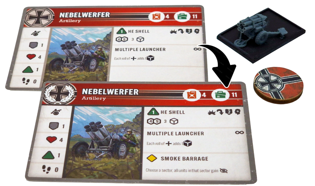 Vanguard: Normandy by Warlord Games - Units can be upgraded to Veteran like this Nebelwerfer