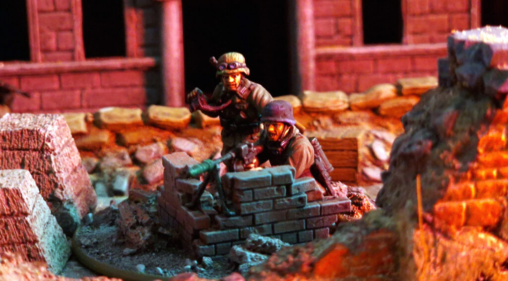 Bolt Action by Warlord Games - A Granatbüchse team finds a firing line amongst the ruins.