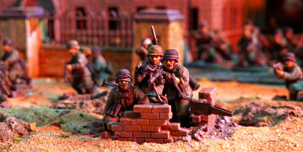 Bolt Action by Warlord Game - german machine gun team finds a position.