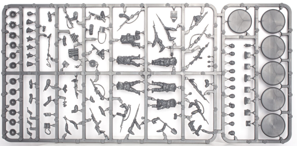 Bolt Action Winter British Infantry sprue by Warlord Games, on a white background.