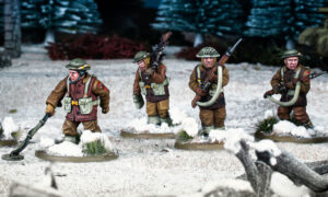 Winter British Infantry by Warlord Games, fully painted.