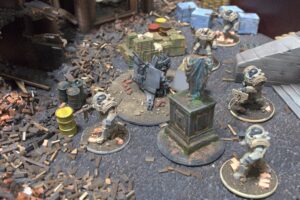 Axis Stahltruppen by Warlord Games, on a Konflikt '47 table