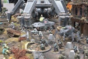 Axis Vogelspinne walker by Warlord Games, on a Konflikt '47 table