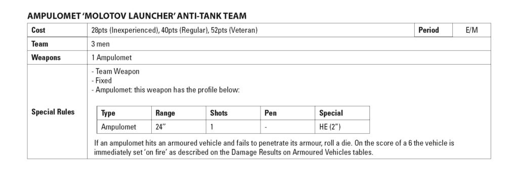Soviet Ampulomet rules