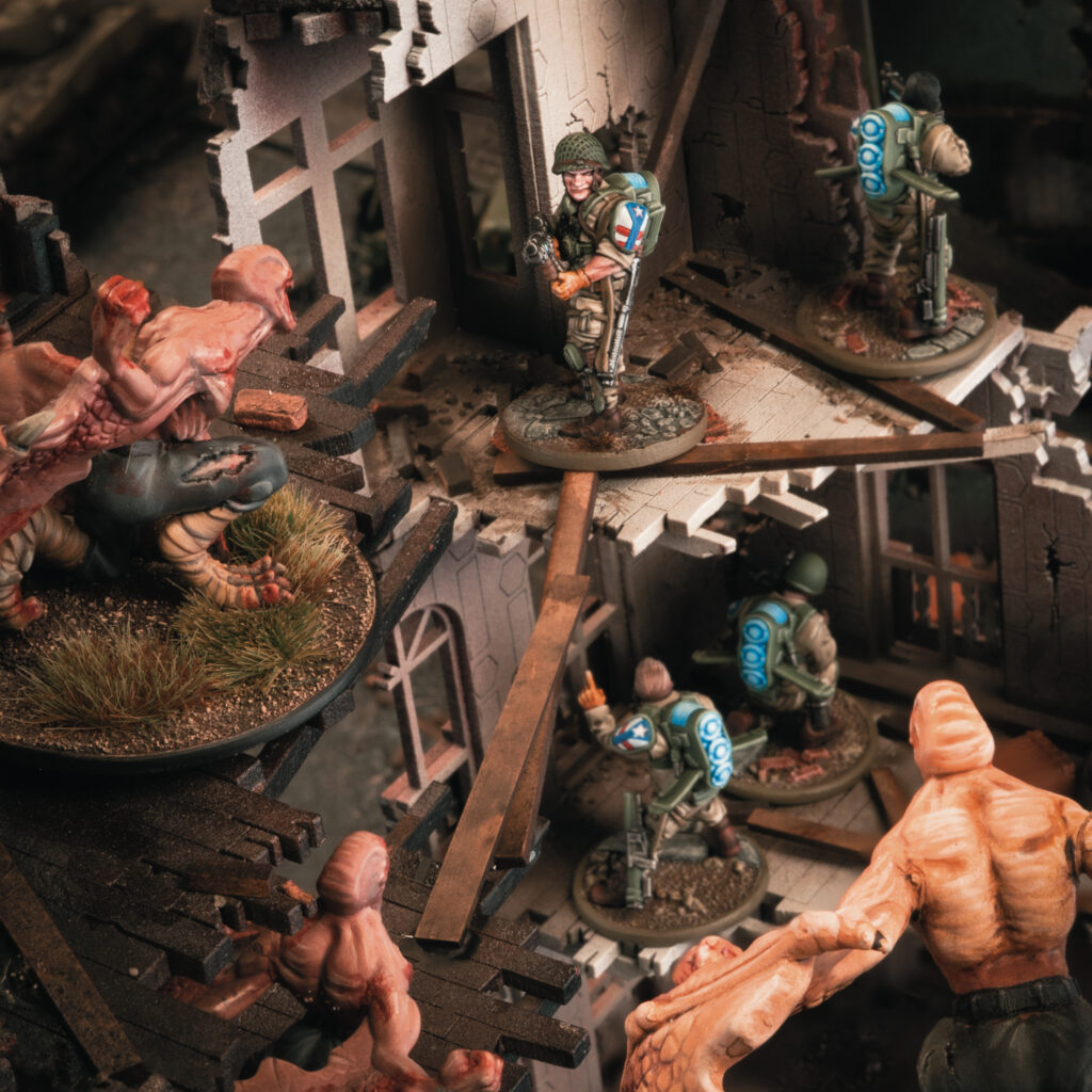 Nachtjäger and Firefly infantry from Konflikt '47 by Warlord Games